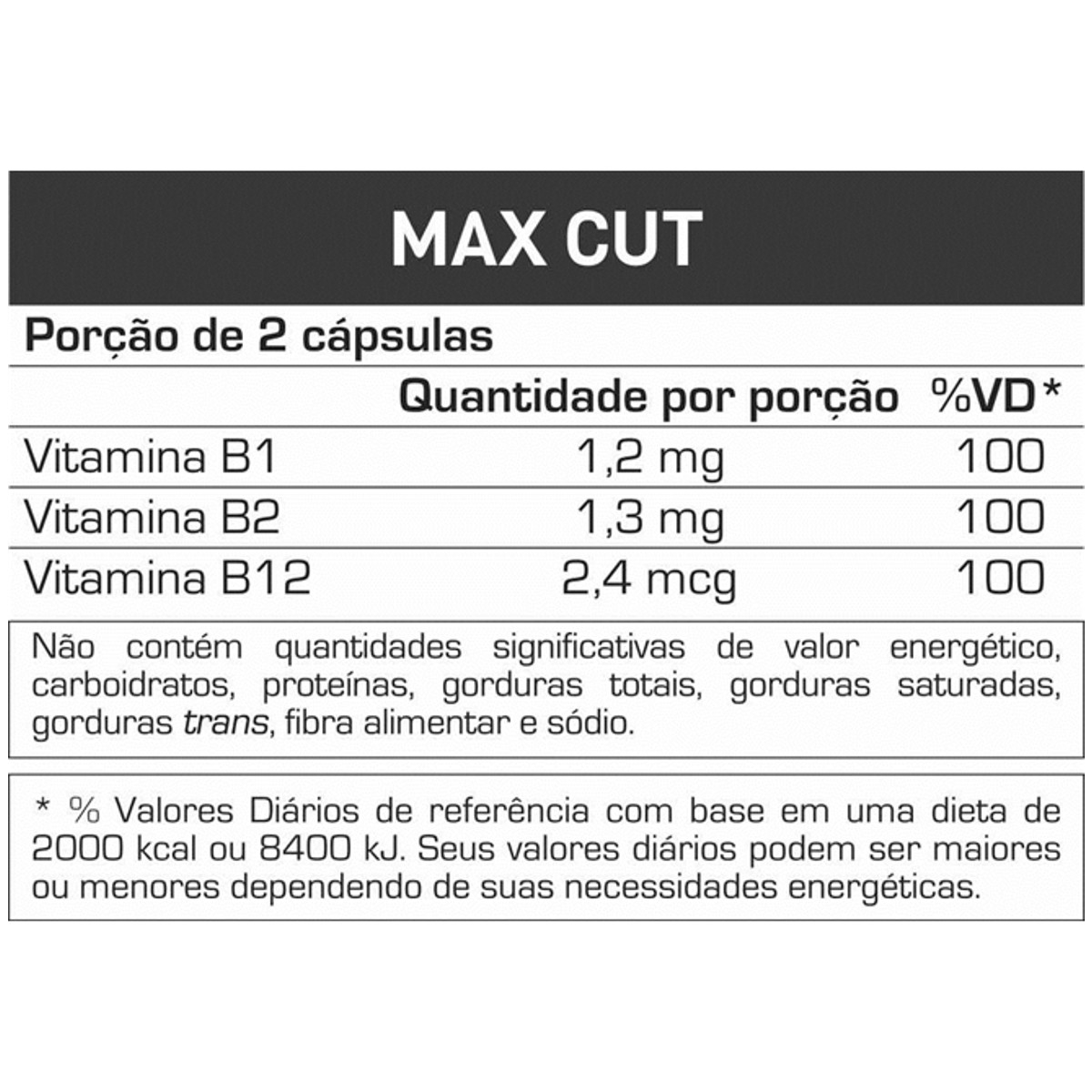 Max Cut 60 Cápsulas - Max Titanium - Mammut Suplementos e Moda Esportiva