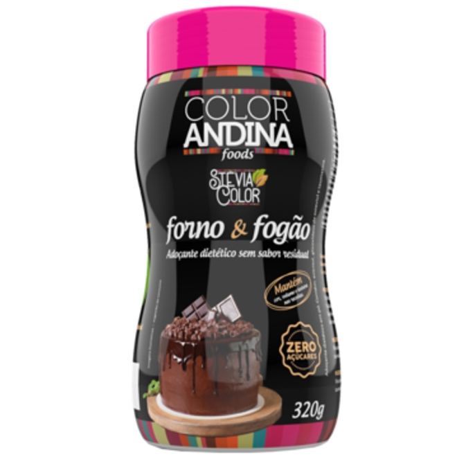 STEVIA COLOR FORNO E FOGÃO ADOÇANTE CULINÁRIO 320G - COLOR ANDINA ...