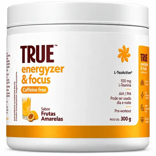 ENERGYZER E FOCUS PRE TREINO SEM CAFEÍNA NOOTROPIC 300G - TRUE SOURCE