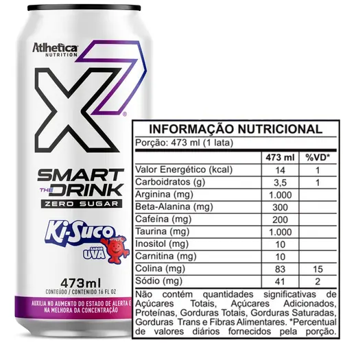 Energético X7 Smart Atlhetica 473ml – Mais Energia e Foco Sem
