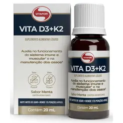 VITAMINA D3 + K2 MK7 GOTAS 20ML - VITAFOR