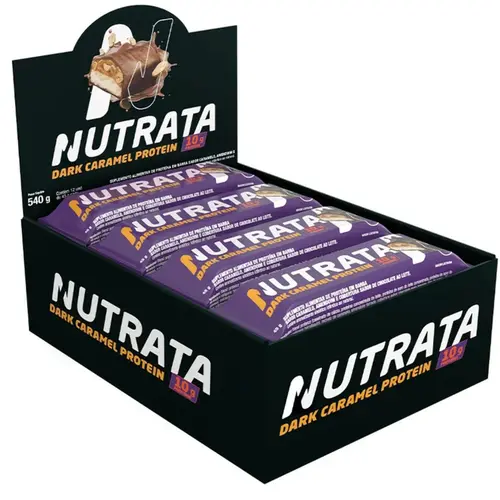 BARRA PROTEÍNA NUTRATA CARAMEL PROTEIN (12X45G) - NUTRATA