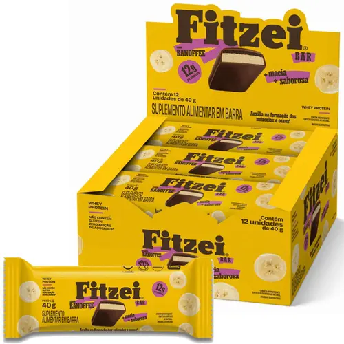 BARRA PROTEÍNA FITZEI BAR 12G PROTEÍNA (12X40G) - VITAFOR