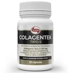 COLAGENTEK TIPO II (COLÁGENO TIPO II + MSM + AC.HIALURONICO + AC ORTOSILICICO) 30CAPS - VITAFOR