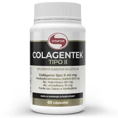 COLAGENTEK TIPO II (COLÁGENO TIPO II + MSM + AC.HIALURONICO + AC ORTOSILICICO) 60CAPS - VITAFOR