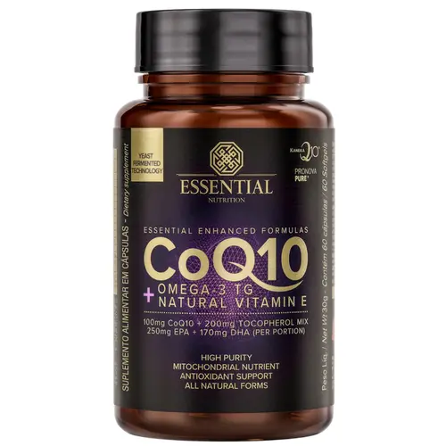 COENZIMA Q10 + OMEGA 3 TG + VITAMINA E (PT) 60CACPS - ESSENTIAL