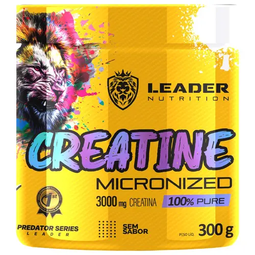 CREATINA MICRONIZADA MONOHIDRATADA PURA (PT) 300G - LEADER NUTRITION