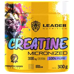 CREATINA MICRONIZADA MONOHIDRATADA PURA (PT) 300G - LEADER NUTRITION