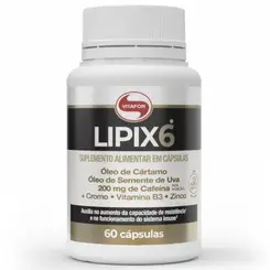 LIPIX 6 ÓLEO DE CÁRTAMO + CAFEÍNA (PT) 60CAPS - VITAFOR