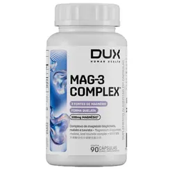 MAGNÉSIO MAG-3 COMPLEX BISGLICINATO + TAURATO + MALATO (PT) 90CAPS - DUX NUTRITION