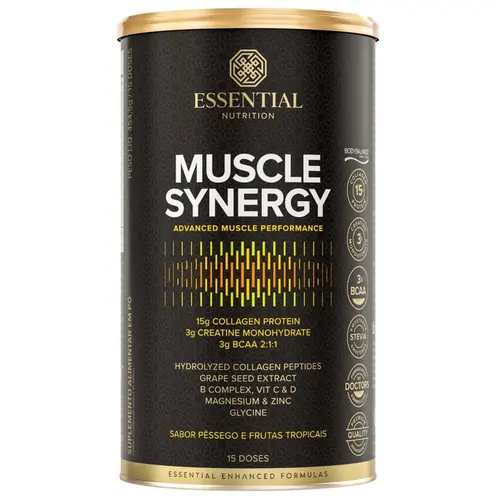 MUSCLE SYNERGY COLÁGENO BODY BALANCE + CREATINA + BCAA (LT) 454G - ESSENTIAL NUTRITION
