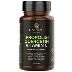 PRÓPOLIS VERDE + QUERCETINA + VITAMINA C + BETA GLUCANA (PT) 60CAPS - ESSENTIAL