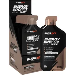 ENERGY PRO GEL BLACK CAFEÍNA + TAURINA (10X30G) - SUDRACT