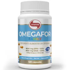 OMEGAFOR FAMILY ÔMEGA 3 + VITAMINAS E MINERAIS (PT) 120CAPS - VITAFOR