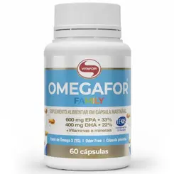 OMEGAFOR FAMILY ÔMEGA 3 + VITAMINAS E MINERAIS (PT) 60CAPS - VITAFOR