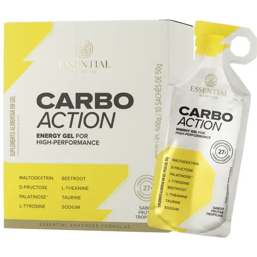 CARBO ACTION ENERGY GEL SEM CAFEÍNA (10X50G) - ESSENTIAL