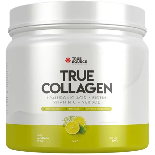 TRUE COLLAGEN COLÁGENO VERISOL + ÁC. HIALURÔNICO + BIOTINA (PT) 390G - TRUE
