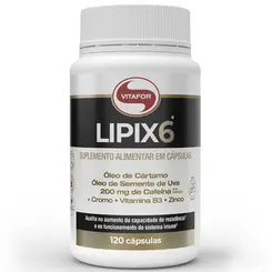 LIPIX 6 ÓLEO DE CÁRTAMO + CAFEÍNA (PT) 120CAPS - VITAFOR