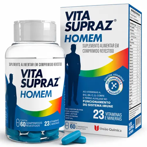 VITA SUPRAZ HOMEM MULTIVITAMINICO 60COMP - UNIAO QUIMICA