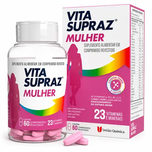 VITA SUPRAZ MULHER MULTIVITAMINICO (PT) 60COMP - UNIAO QUIMICA